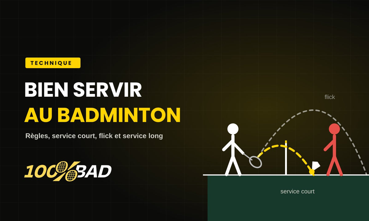Comment bien servir au badminton : règles, service court, flick et service long