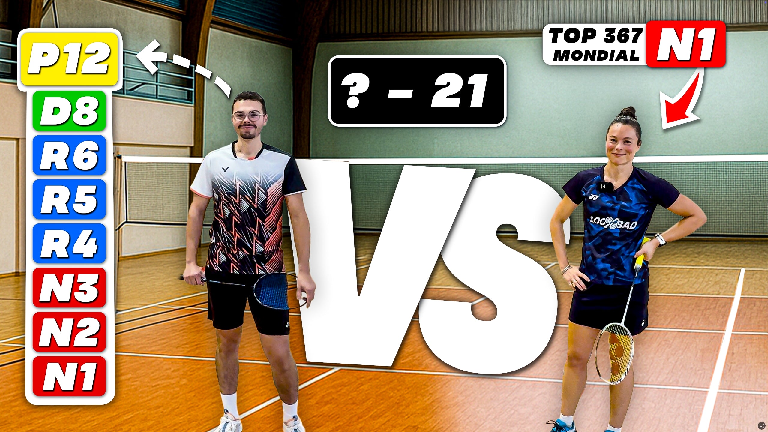 Charger la vidéo : match badminton n1
